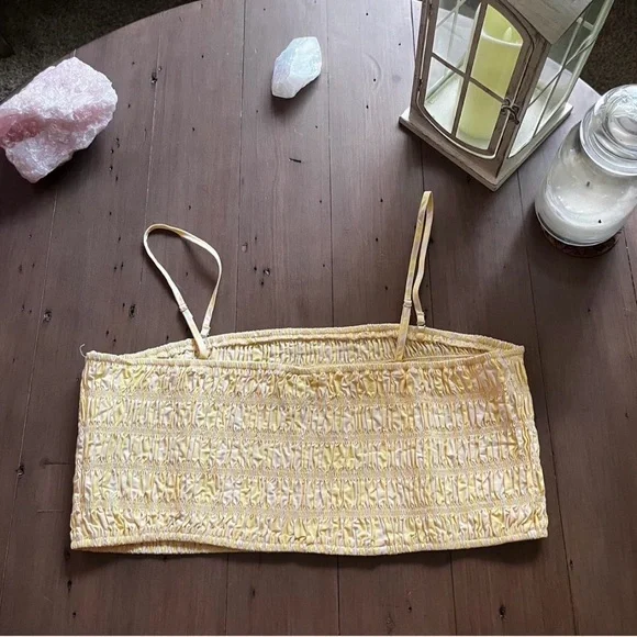 Yellow Smocked Tube Top - Picture 2 of 6